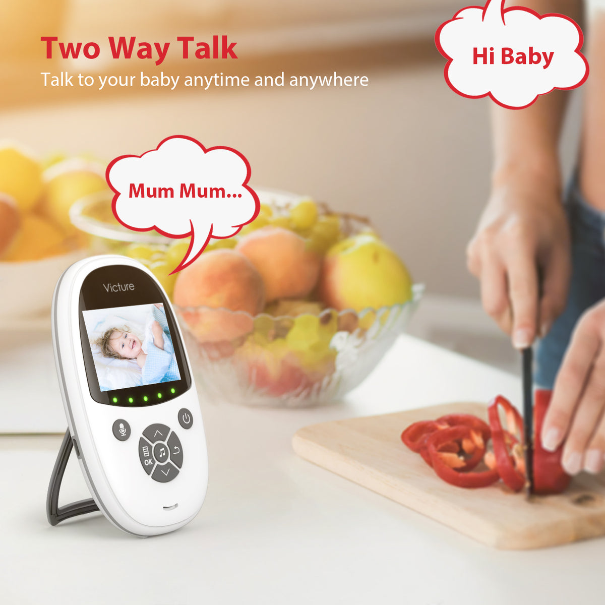 BABYPHONE CAMERA VICTURE BM45 VIDEO BABY MONITOR X0017L4K5Z - A2iS
