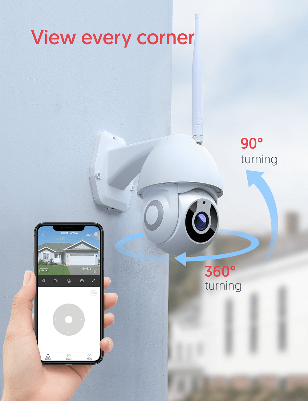 Victure PC660T 1080P WiFi Outdoor Security Camera for Home Security