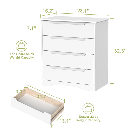 Victure AP22 4 Drawer Dresser with Large Storage Capacity