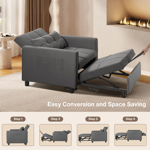 Victure AR20 Convertible Sleeper Sofa Chair Bed with Pillow and Pocket