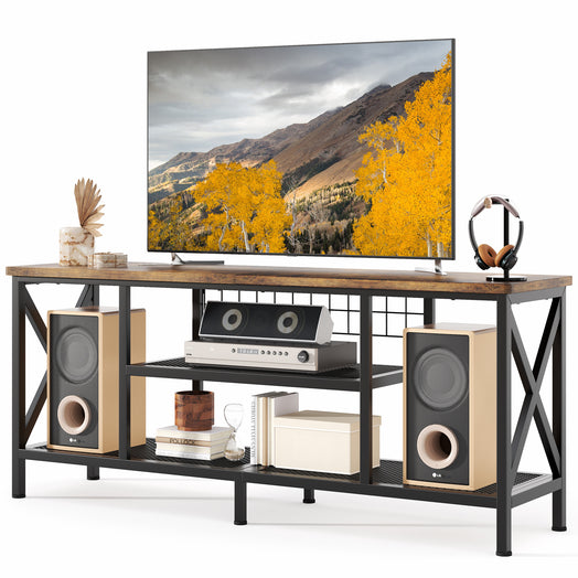 Victiure AT20 3-Tier Media Entertainment Center for 55-65 Inch TVs