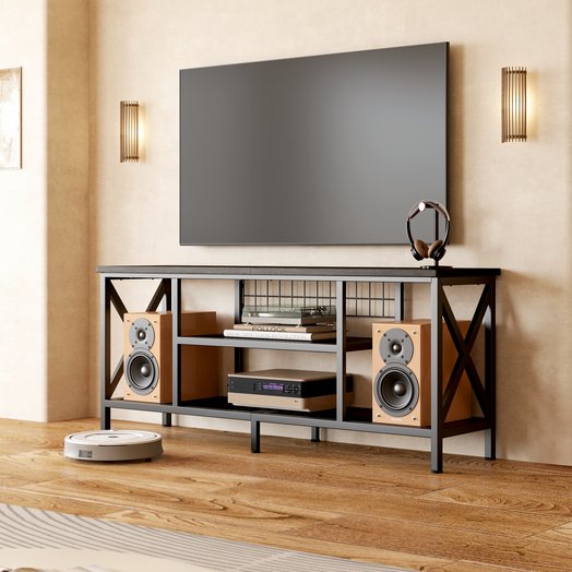 Victiure AT20 3-Tier Media Entertainment Center for 55-65 Inch TVs