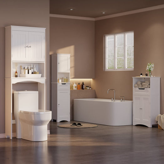 Victure AP12 Over The Toilet Storage Cabinet with Adjustable Shelf and Double Doors